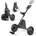 Lightweight 2-Wheel Golf Push Cart with Adjustable Handle and Cooler Bag