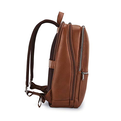 Samsonite Classic Leather Slim Backpack - One Size Cognac