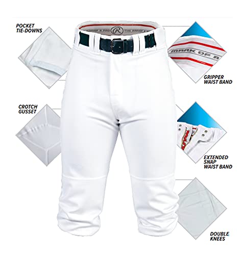 Baseball Pants - Rawlings PRO 150 Series Knicker Fit Adult White Small