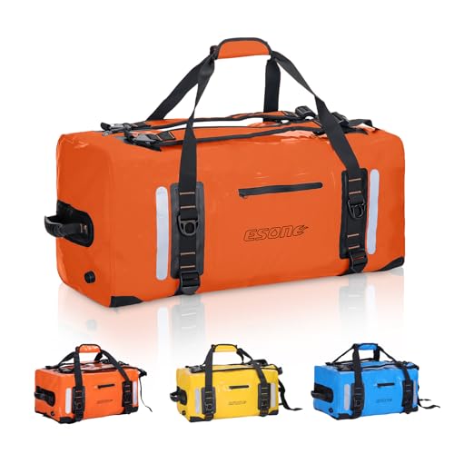 ESONE 60L Waterproof Dry Bag Backpack for Kayaking, Travel, Surfing – Orange