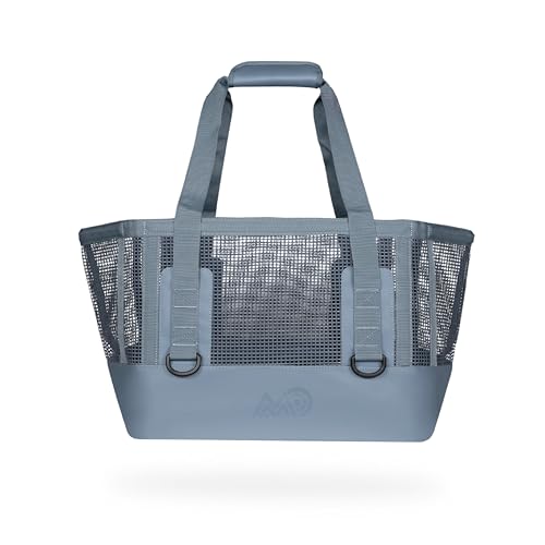 MISSION Heavy Duty Mesh Boat & Beach Tote Bag 50L Steel Blue - Waterproof, Ventilated, Outdoor Marine Gear
