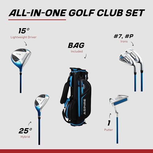 Aspire X-Lite Junior Golf Club Set for Ages 6-8 - Right Hand, Blue