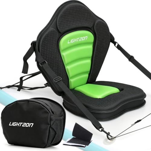 LightZon Universal Kayak Seat with 2.75-Inch Thick Cushion and Ergonomic Back Support - Model 1