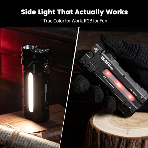 LOOP GEAR SK05 Pro 2 Black High-Lumen EDC Flashlight 5000LM, 410M Beam