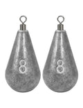 Bluewing Casting Swivel Bell Sinkers Fishing Weights 8oz 2 Pack - Saltwater Drop Shot Lead
