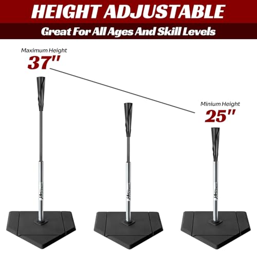 Portable Baseball Batting Tee - Height Adjustable for All Ages
