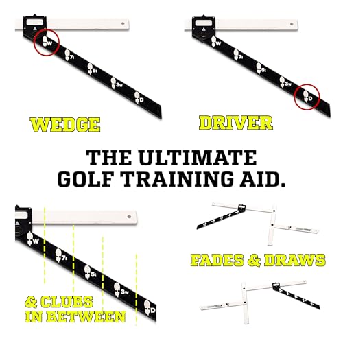 Golf Alignment and Stance Training Aid for Left & Right Handed Players - Portable Practice Tool