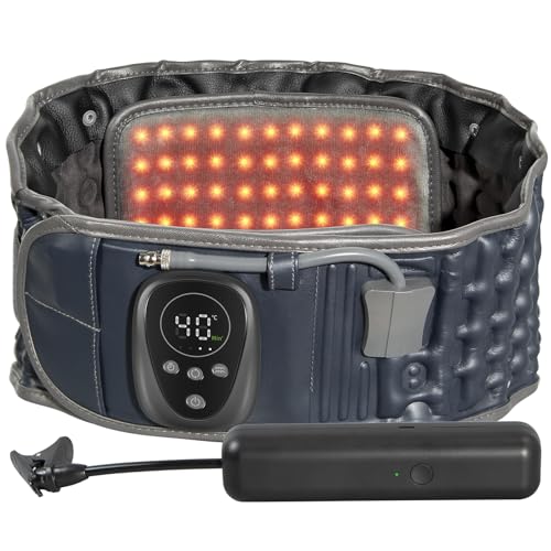 HONGJING Red Light Heating Decompression Belt with Electric Pump for Back Pain Relief