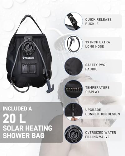 KingCamp Portable Shower Tent with Privacy Room - 1 Room Version for Camping & Beach