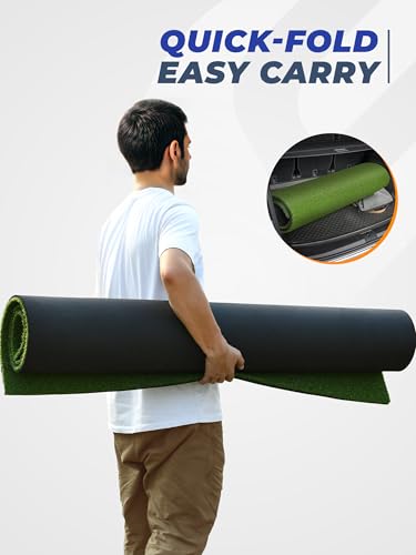 Sturdum Green 5x4ft Golf Hitting Mat Set with Rebound Turf & Tees - 21mm