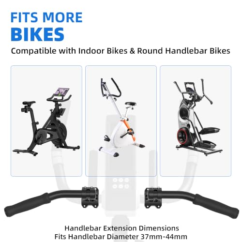 Handlebar Extenders for Indoor Exercise Bikes - Adjustable, Compatible with Peloton & Stationary Bikes