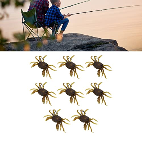 Artificial Crab Bait with Hooks - 8 Pcs Soft Lures for Freshwater & Saltwater Fishing
