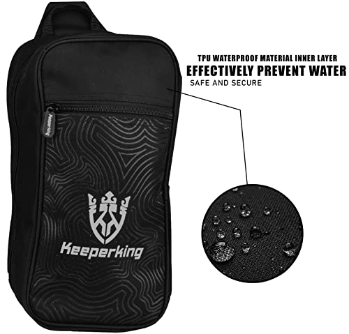 Keeperking Goalkeeper Gloves Bag for 2 Pairs - Black