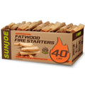 Sun Joe 40 lb Fatwood Fire Starter Sticks - All-Natural Pine for Indoor & Outdoor Fires