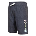 Hurley Kids Mini Vacay Stripe Pull-On Swim Trunk - Large, Shadow Black