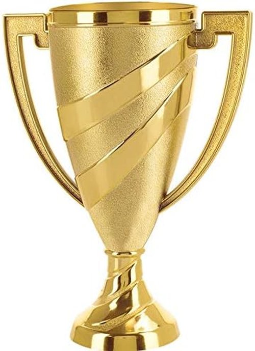 Crown Awards Gold Cup Trophy - Custom Engraving | 7.25" Personalized Gold Swirl Design