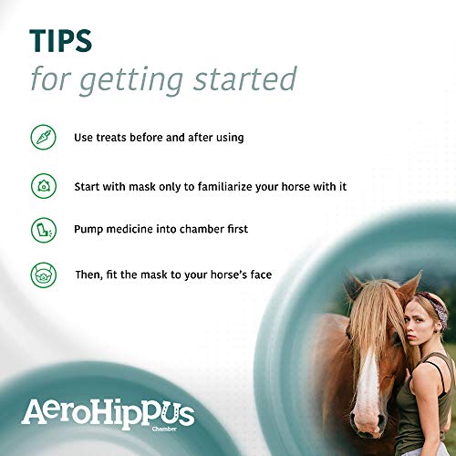 AEROHIPPUS Equine Aerosol Chamber with Flow-Vu Inhaler for Horse Respiratory Relief
