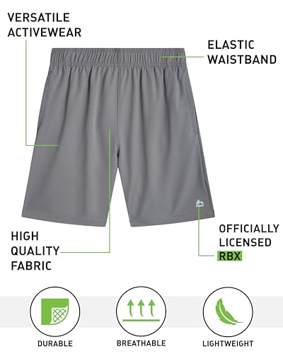 Kids Woven Basketball Shorts 14-16 Black - Breathable Performance, 2 Pack