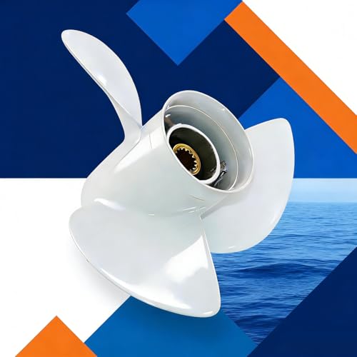 PWCMAN 13x19-K Outboard Propeller 3-Blade RH White for Yamaha 50-130HP