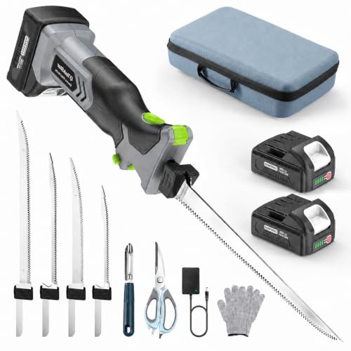 TaskStar Cordless Electric Fish Fillet Knife Kit with 4 Stainless Steel Blades
