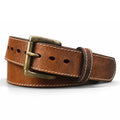 Daltech Force Steel Core Bison Leather Gun Belt 1.5" Brown Distressed, 36 Inch