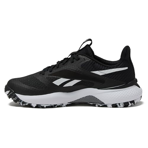 Reebok Nano Golf Spikeless Mens Golf Shoes - Black & White, Size 10