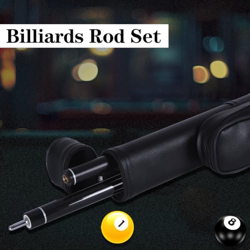 Glass Fiber Pool Cue Set - 58 Inch 2-Piece Professional Billiard Cue with Case & Glove - Variation Cue Set A