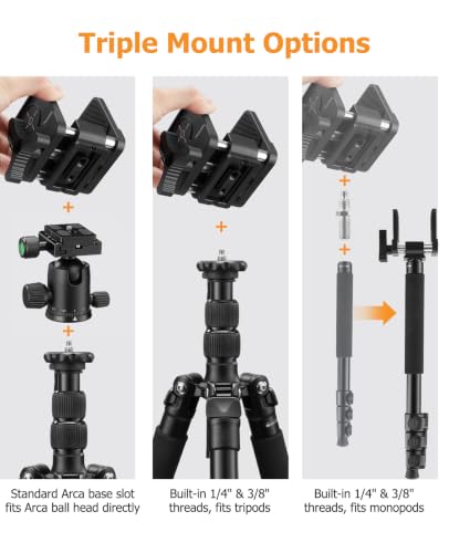 Heavy-Duty Adjustable Tripod for Outdoor Use with 360° Rotating Head