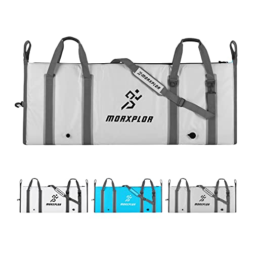 MORXPLOR 60-Inch Light Grey Insulated Fish Cooler Bag for Fishing