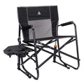 GCI Outdoor Freestyle Rocker XL with Side Table - Black Folding Rocking Chair