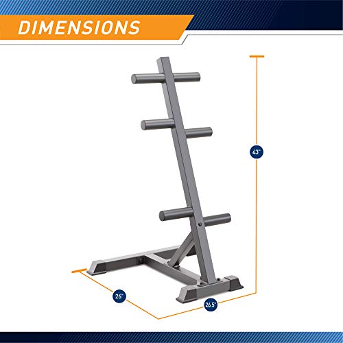 Marcy L-Frame Black Olympic Weight Plate Storage Tree for 2-Inch Plates
