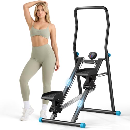 MOMODA Vertical Climber Stair Stepper for Home Workout - Blue