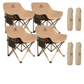 4-Pack Portable Folding Camping Chairs Set - Outdoor Seating for 300 Lbs