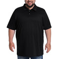 Big & Tall Men's Polo Shirt - UPF 50+ Quick Dry 3X-Large Black