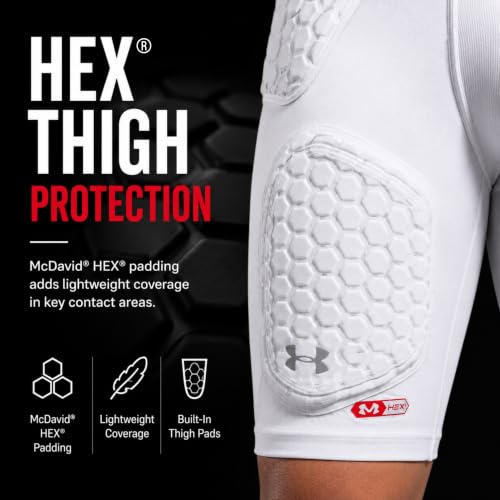 Under Armour Gameday 5-Pad Football Girdle for Men - White / Medium