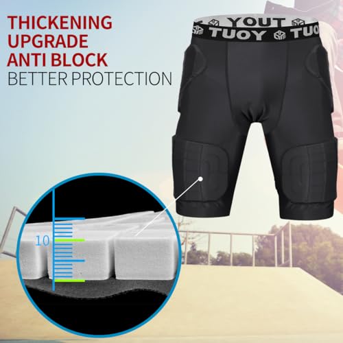 Men's X-Large Padded Football Girdle with 5 Integrated Pads - Hip, Thigh & Tailbone Protector