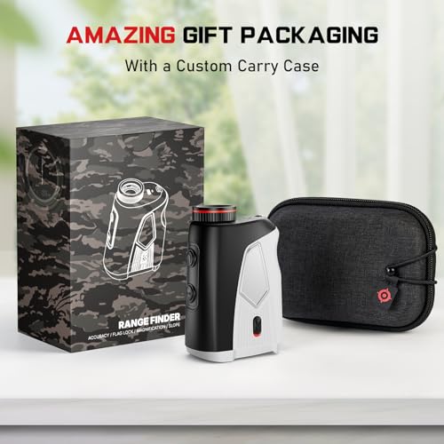 Golf Rangefinder with Slope On/Off 1500 Yards 7X Magnification - Perfect Golf Gift