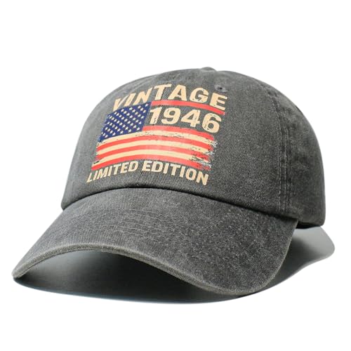 80th Birthday Gift for Men 1946 80 Year Old Man Hat - Dark Grey