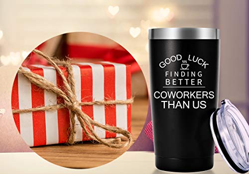 AMZUShome 20oz Black Travel Mug Tumbler - Boss & Coworker Farewell Gift