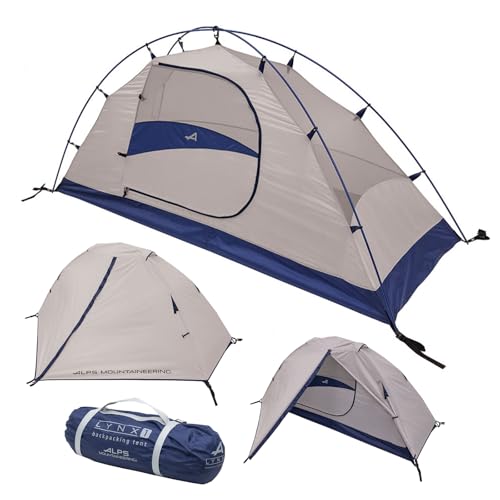 ALPS Mountaineering Lynx 1-Person Backpacking Tent - Gray/Navy Lightweight & Weatherproof