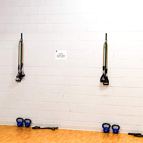 Wall Anchor for Home Gym Resistance Bands - Space Saver with Rail & Car - No Bands Included