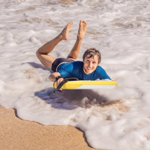 Blueweenly Tropical Style 33'' Body Boards with Wrist Leash - 2 Pack for Beach Surfing