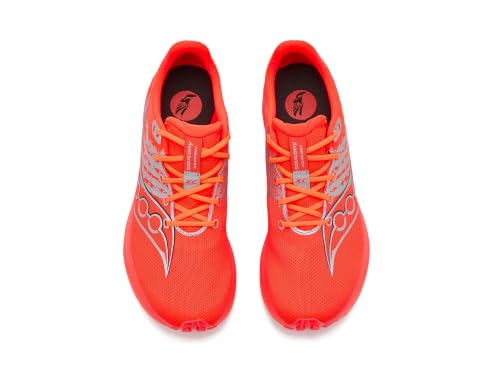 Saucony Kilkenny XC 10 Spike Unisex Adult, Size 10.5 Vizired/Silv - Lightweight Cross Country Shoes