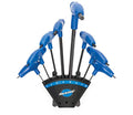 Park Tool PH-1.2 P-Handled Hex Wrench Set with Holder, 8 Sizes, Blue - Single