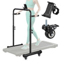 Leinuosen Adjustable 40.74-49.4 Inch Walking Pad Handle Bar with Phone Holder & Wheels
