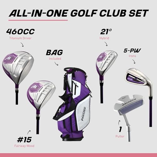 Women's Precise M5 Golf Club Set Right Hand, Purple, Standard Size