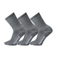 Men's Light Cushion Crew Socks 3-Pack - Large, Gray | Merino Wool Performance