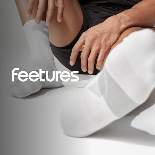 Feetures Elite Light Cushion Mini Crew Socks - Medium White 3 Pairs