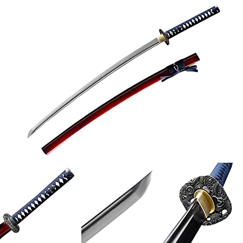 Damascus Steel Samurai Sword Katana Hand-Forged Traditional 40.5in Blade