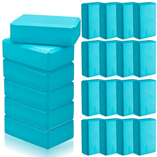 Yoga Blocks Bulk 20 Pack - 9 x 6 x 3 Inch High-Density EVA Foam Support